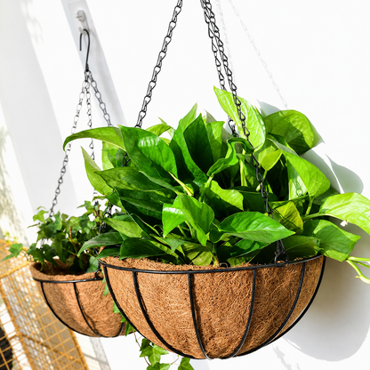 Hanging Nest Basket | Suspended Coco Fiber Planter for Garden and Patio
