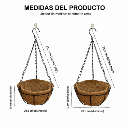 Hanging Nest Basket | Suspended Coco Fiber Planter for Garden and Patio