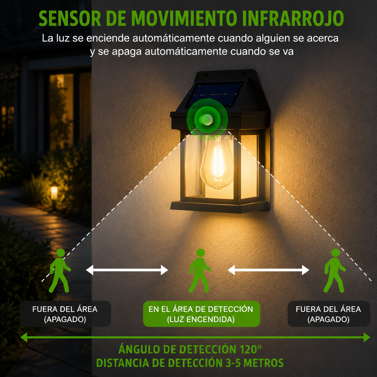 Lámpara Solar Brisa | Iluminación Exterior Cálida