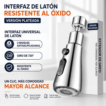 Extensor Giratorio 360° para Grifo | Aireador Universal Antisalpicaduras