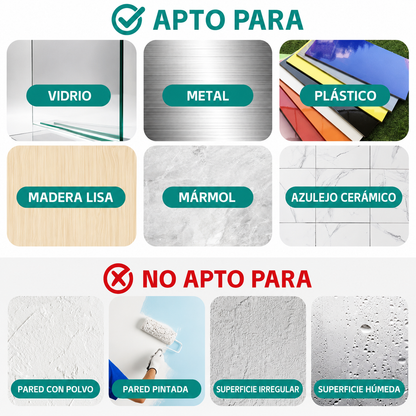 Gancho Adhesivo de Acero Inoxidable Reutilizable | Sin Taladro