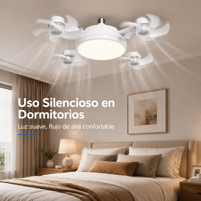 Ventilador de Techo LED Plegable con Mando a Distancia | Casquillo E27